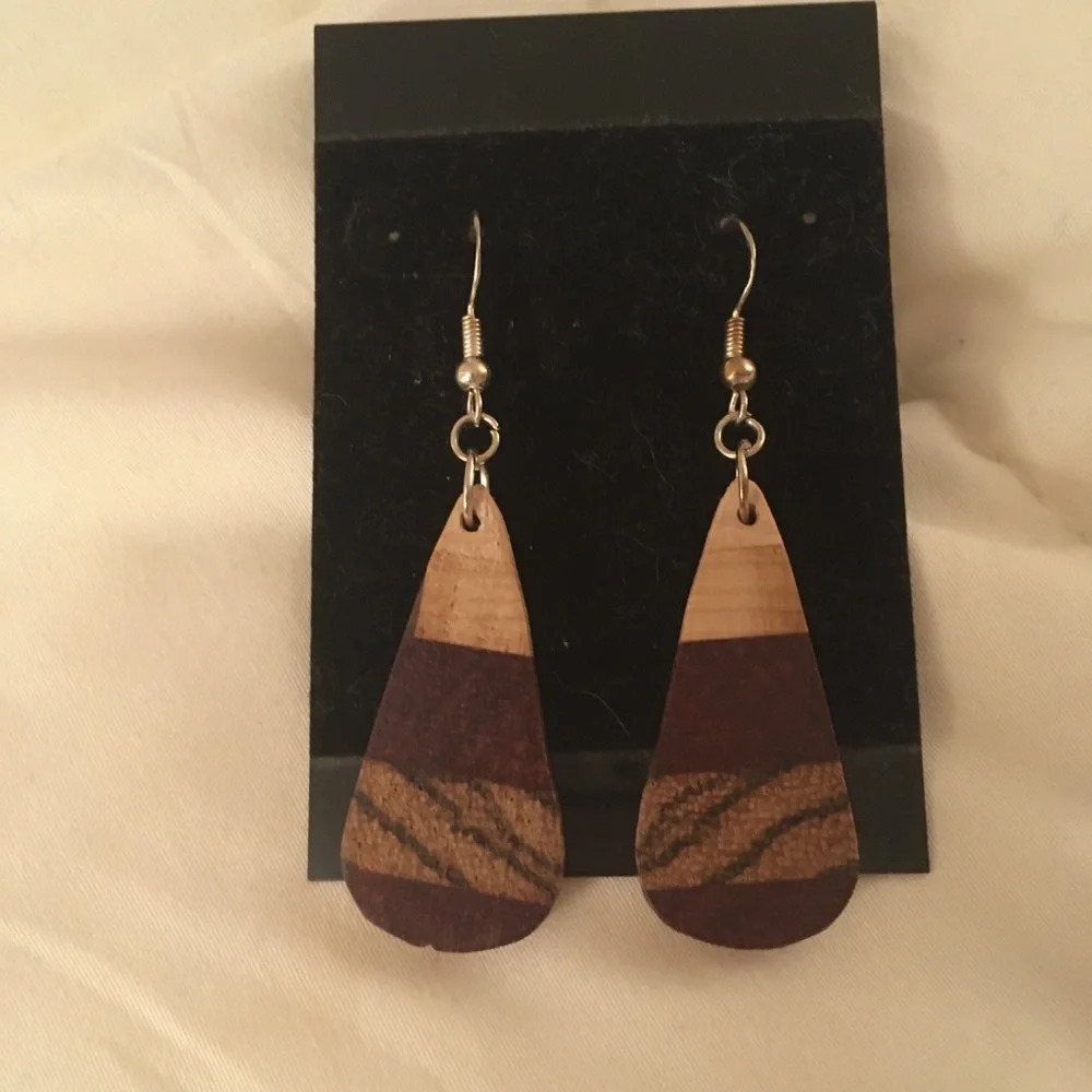 Beautiful Handmade Wooden Earrings